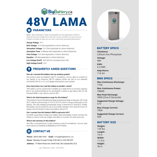 48V OFF-GRID SYSTEM|LIFEPO4 Power Block|Lithium Battery Pack|Inverters|Cables|Currently On Backorder!