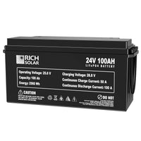 24V 100Ah LiFePO4 Lithium Iron Phosphate Battery