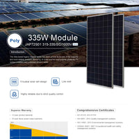 JA Solar 340W 72 Cell Mono Silver Frame – JAP72S09-340/SC_R – 10 Pcs on a Pallet