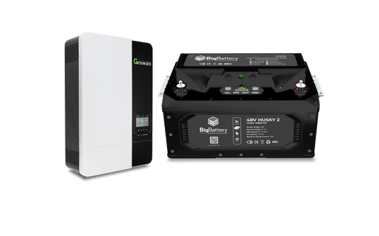 48V 1X HUSKY 2 KIT | 3K Growatt Inverter | 100Ah |  5.12kWh | LIFEPO4 Power Block | Lithium Battery Pack