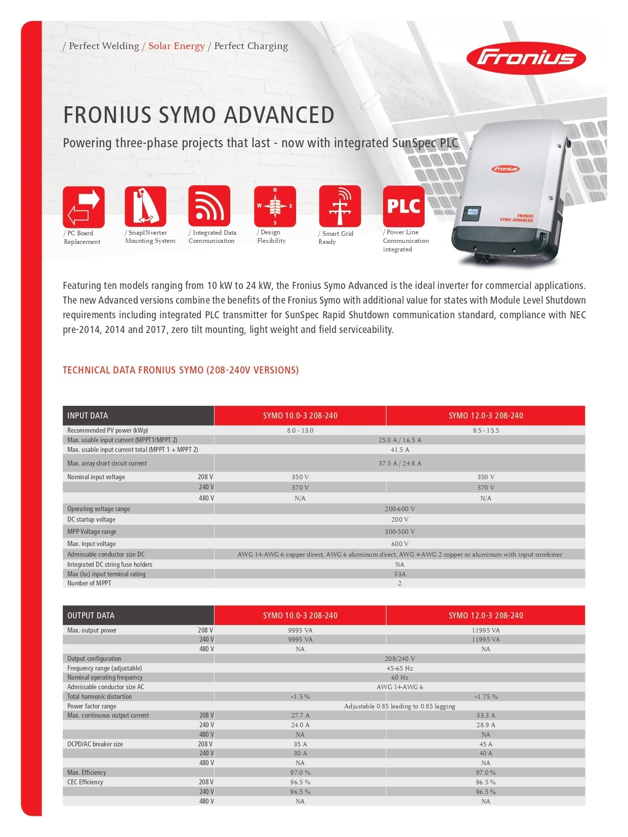 Fronius - Symo Advanced 12.0-3-208 - Lite