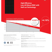 Longi Solar - 12x Panels -  LR4-60HPB-355M Solar Panels - Mono - Black