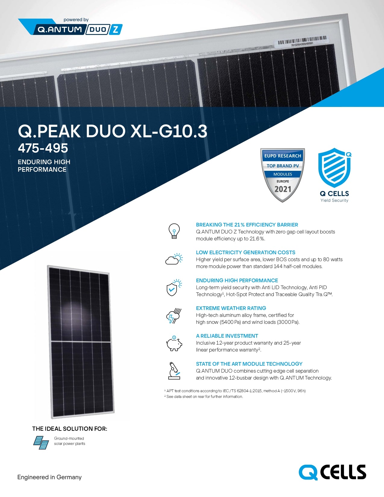 qcell 480w 12 x Panels solar panel