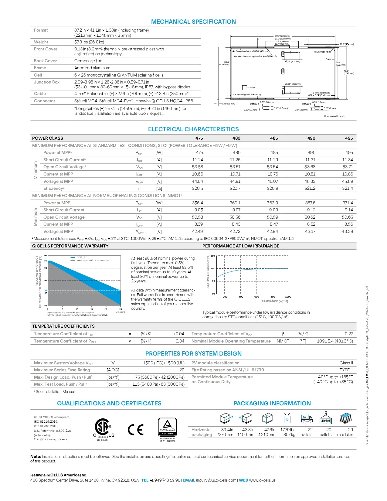 qcell 480w 12 x Panels solar panel