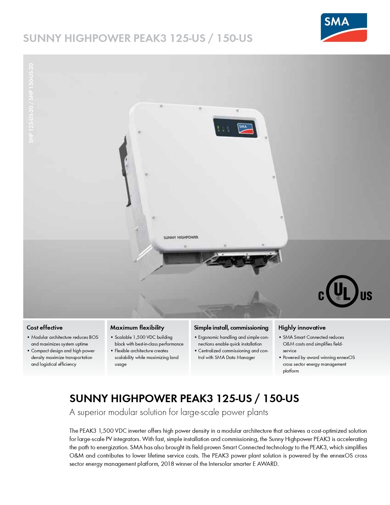 SMA - Highpower Peak3-US, SHP150-US-20｜2-4 Weeks Ship Time