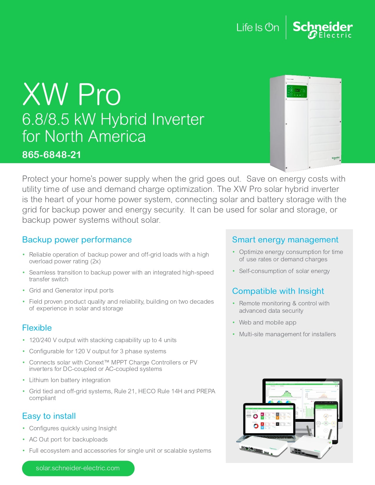 Schneider - Conext XW Pro 6848 Hybrid Inverter｜2-4 Weeks Ship Time