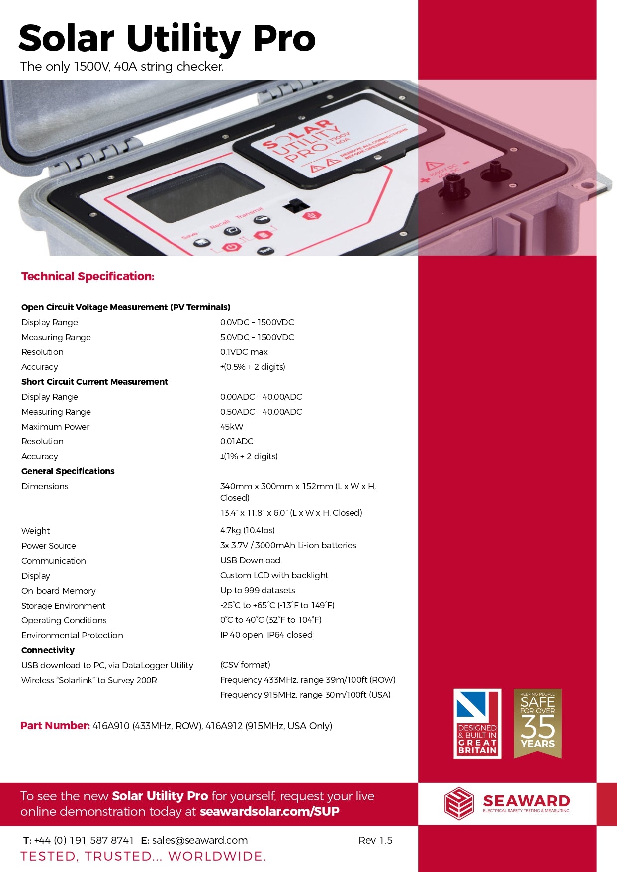 Seaward | Solar Utility Pro Kit｜2-4 Weeks Ship Time