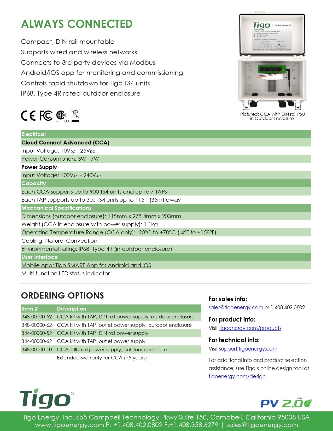 Tigo | CCA Cloud Connect Advanced Kit｜2-4 Weeks Ship Time