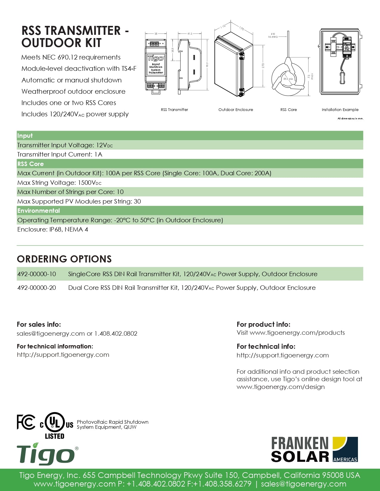 Tigo | Dual Core RSS Transmitter Kit｜2-4 Weeks Ship Time