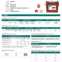 Trojan Battery - J185-AGM｜12V｜200Ah (C20)｜1000 Cycles｜2-4 Weeks Ship Time
