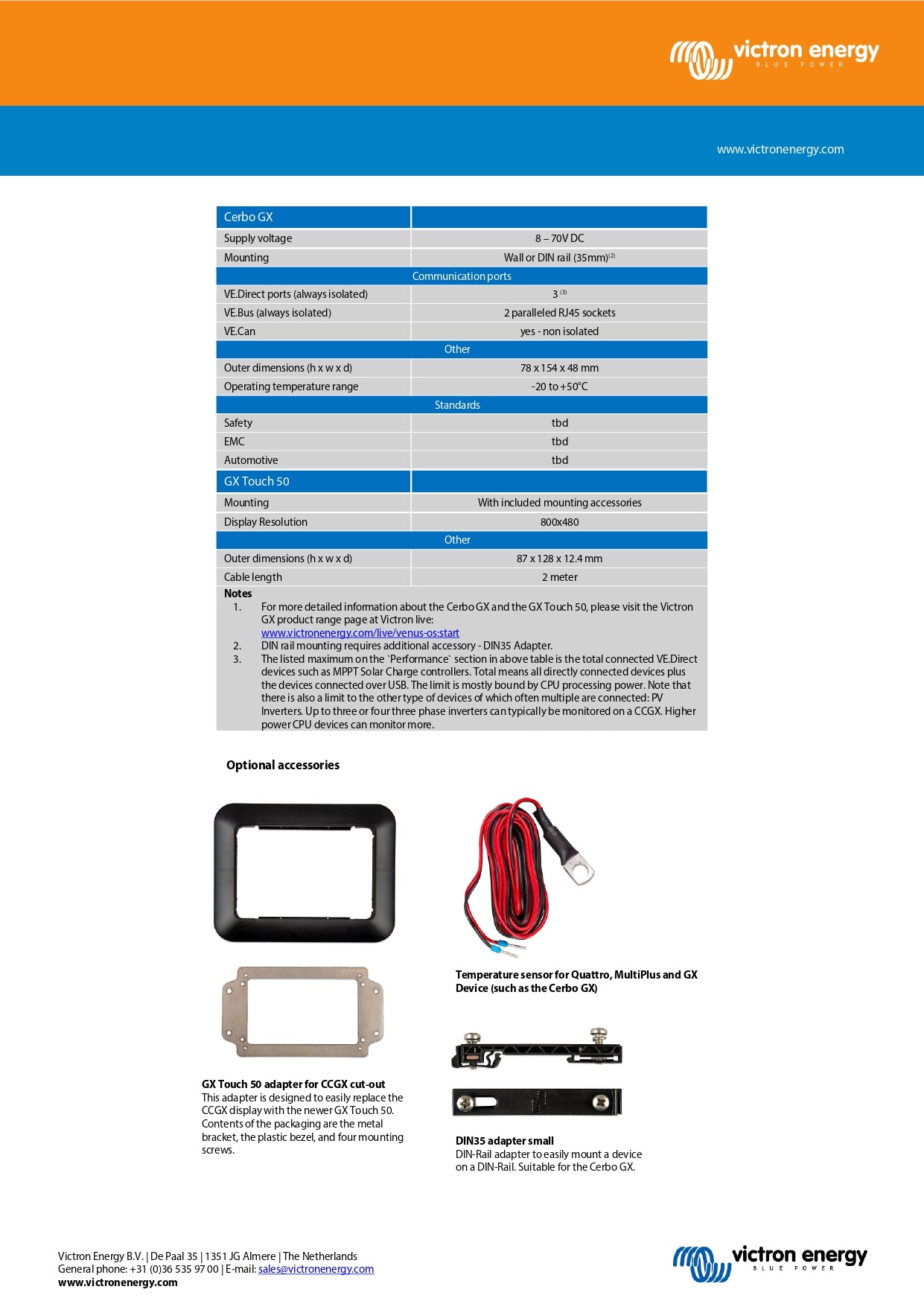 Victron Energy | GX Touch 70｜2-4 Weeks Ship Time
