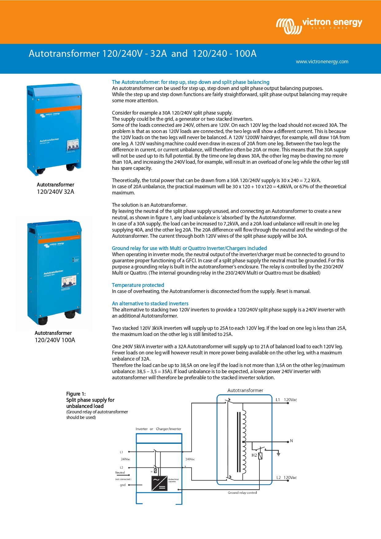 Victron Energy | Autoformer 120/240V - 32A｜2-4 Weeks Ship Time