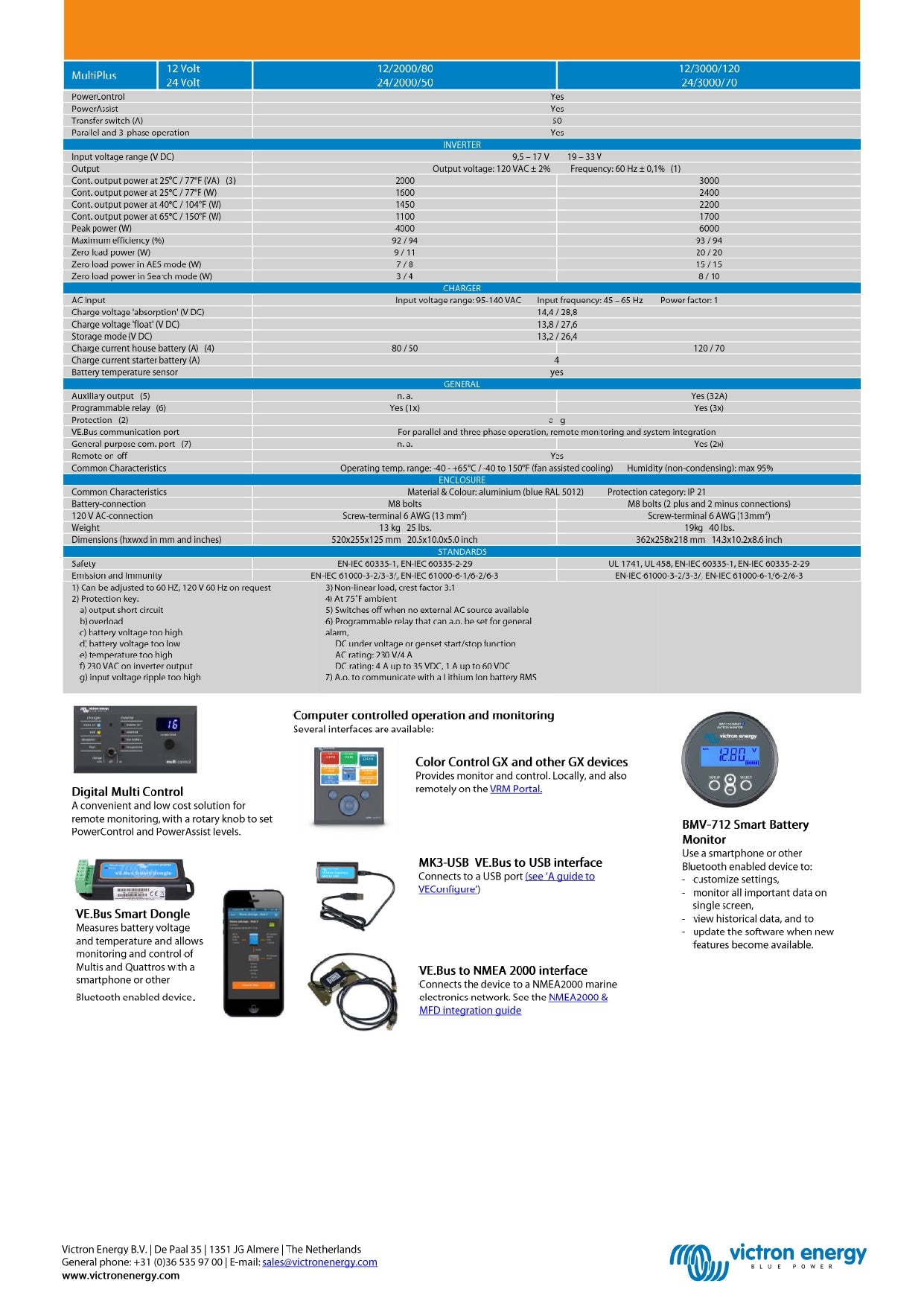 Victron Energy - MultiPlus 12/3000/120-50｜2-4 Weeks Ship Time