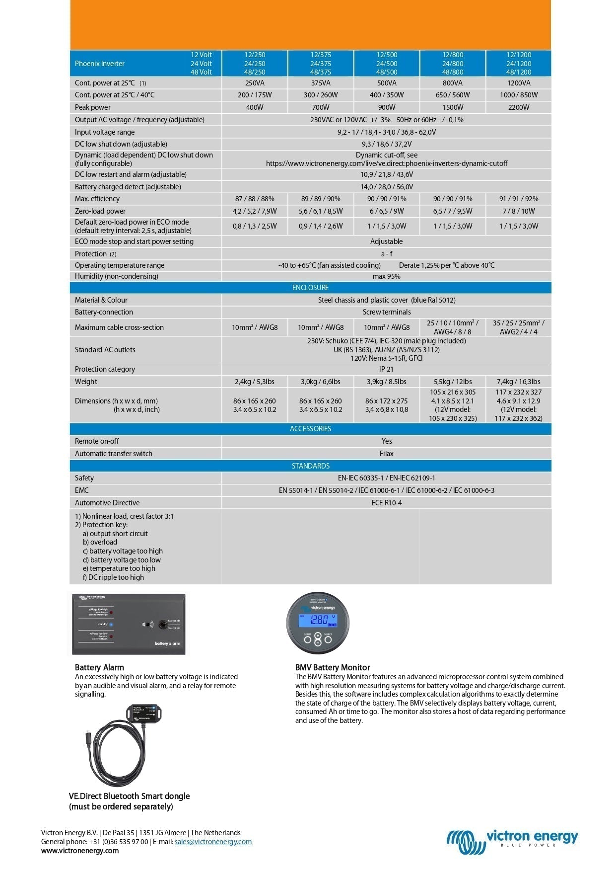 Victron Energy - Phoenix Inverter 12/375 VE.Direct｜2-4 Weeks Ship Time