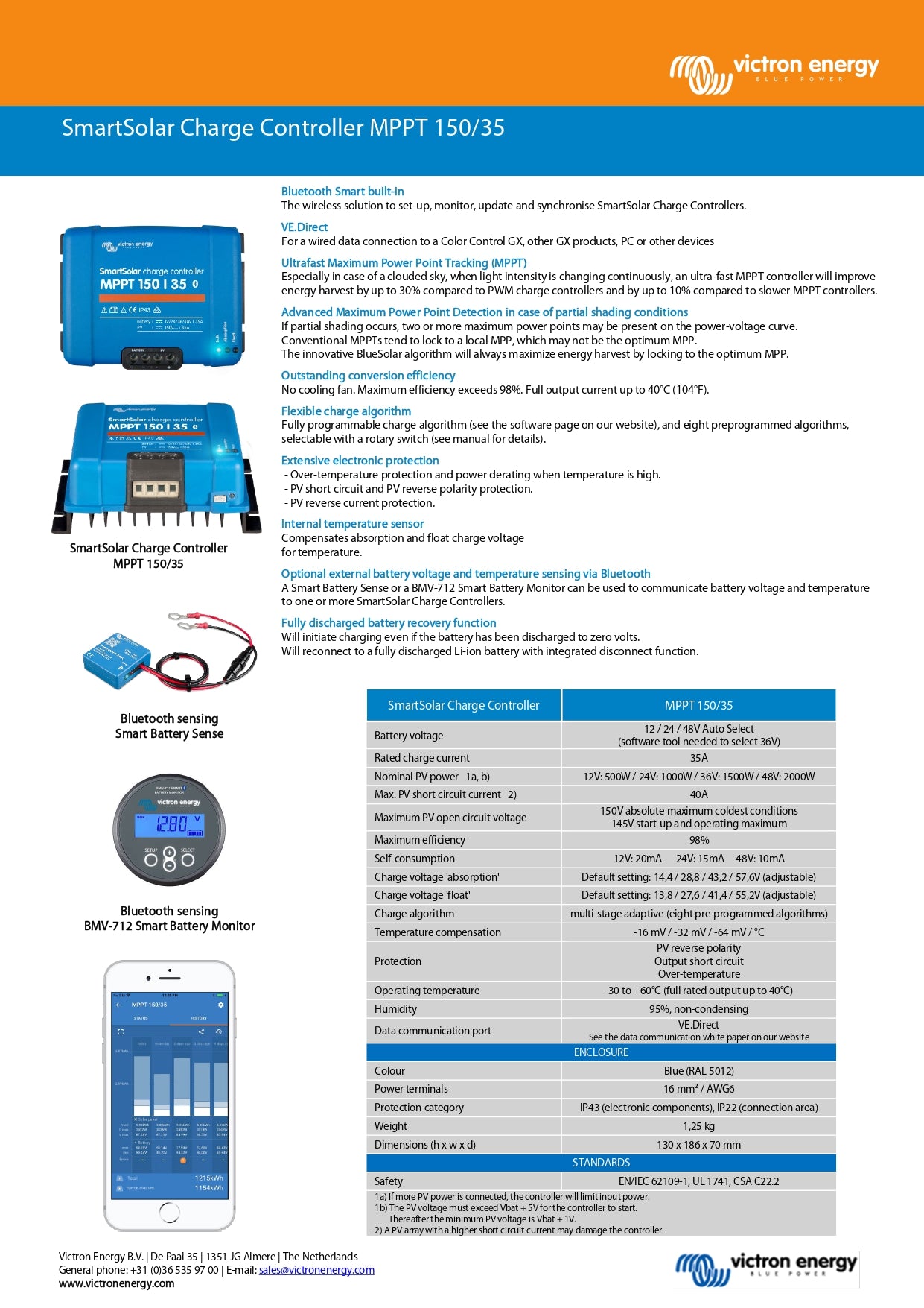 Victron Energy | SmartSolar MPPT 150/35-Tr｜2-4 Weeks Ship Time