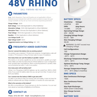48V Off Grid Home Rhino System Power Plus - Growatt 12K + 28kWh RHINO Battery｜LIFEPO4 Power Block｜Inverter + Lithium Battery Pack｜3-8 Weeks Ship Time