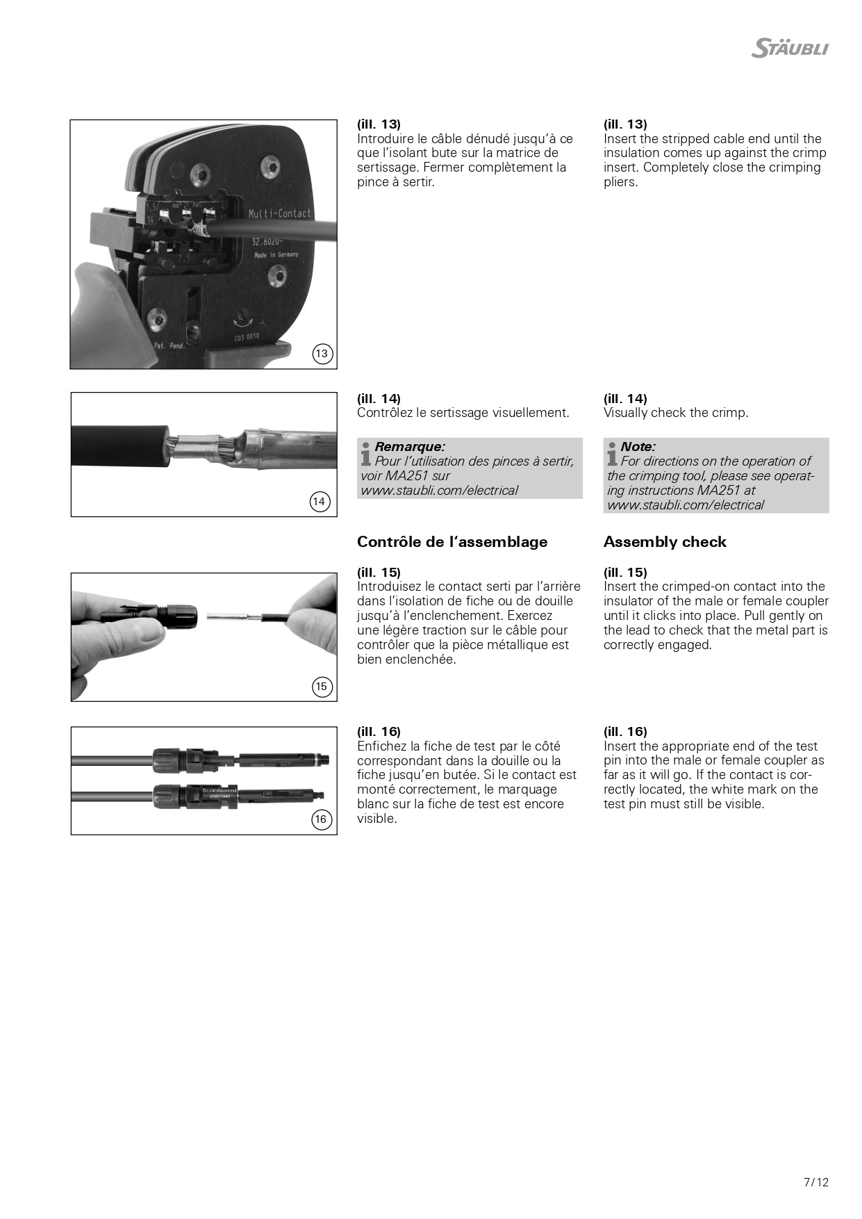 Multi Contact MC4 | PV-KST4/6I Male Coupler｜2-4 Weeks Ship Time