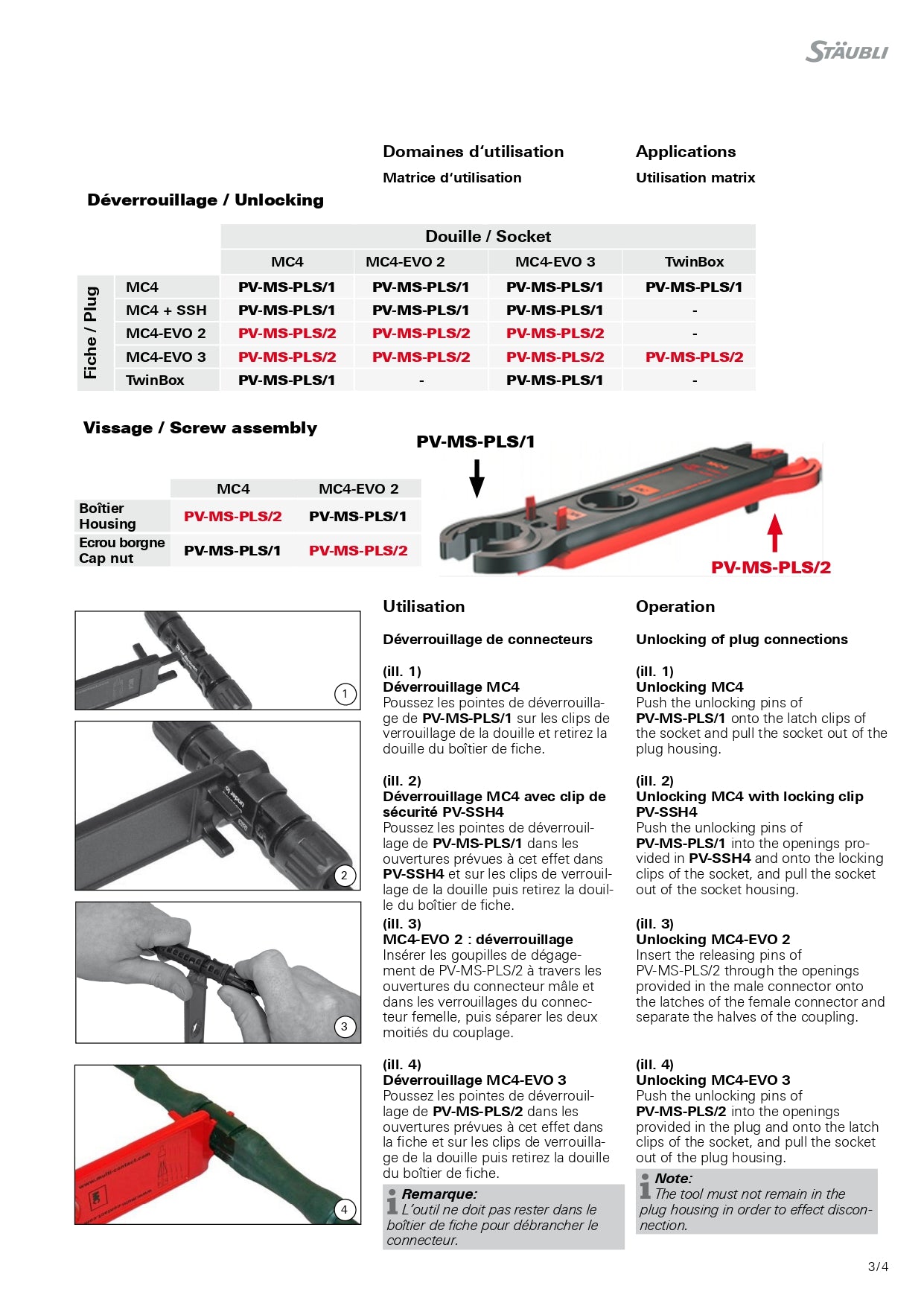 Multi Contact MC4 | Assembly Tool - Plastic - 2 Pack｜2-4 Weeks Ship Time