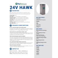 24V HAWK｜170AH｜4.3KWH｜LIFEPO4 Power Block｜Lithium Battery Pack | Currently On Backorder