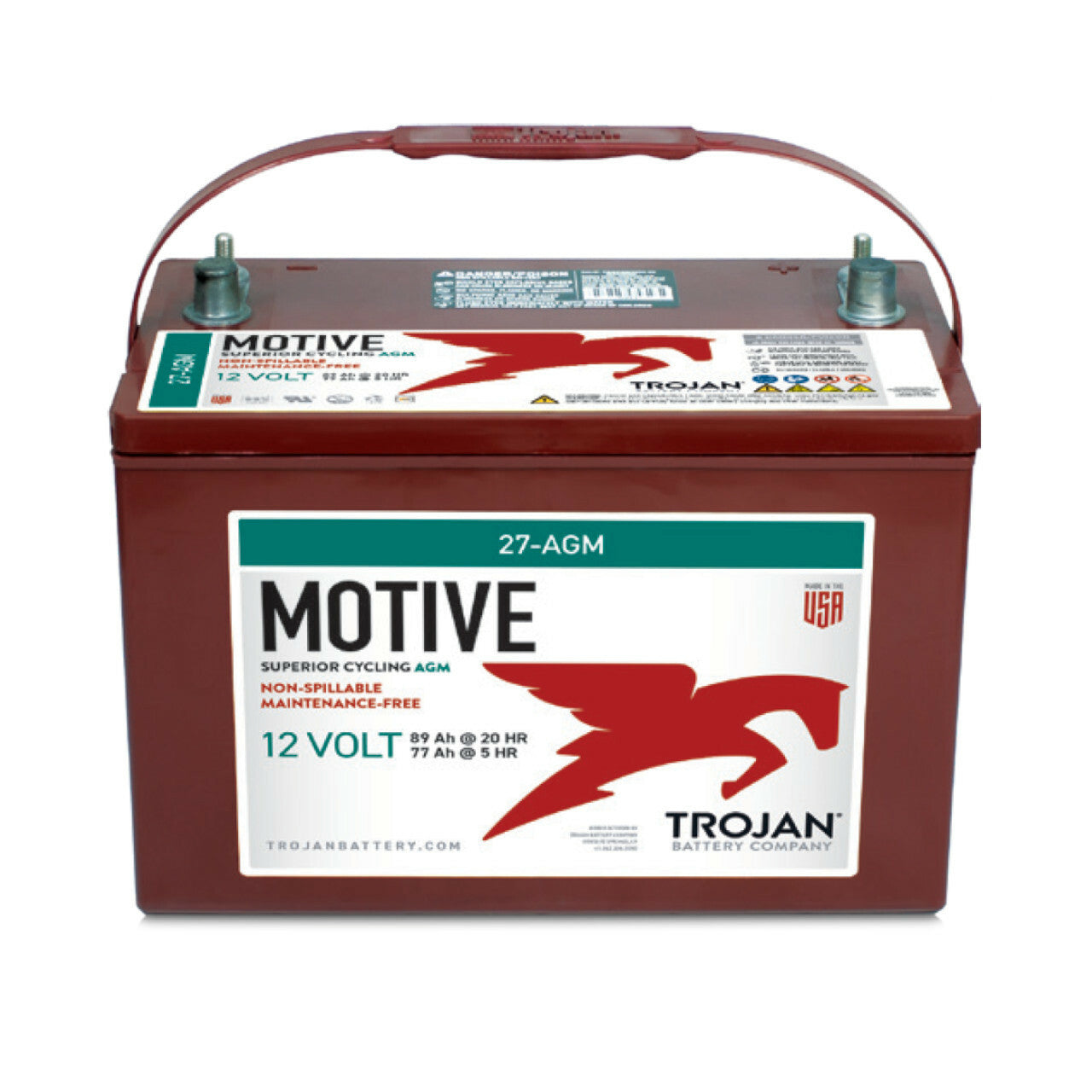Trojan Battery - 27-AGM｜12V｜89Ah (C20)｜1000 Cycles｜2-4 Weeks Ship Time