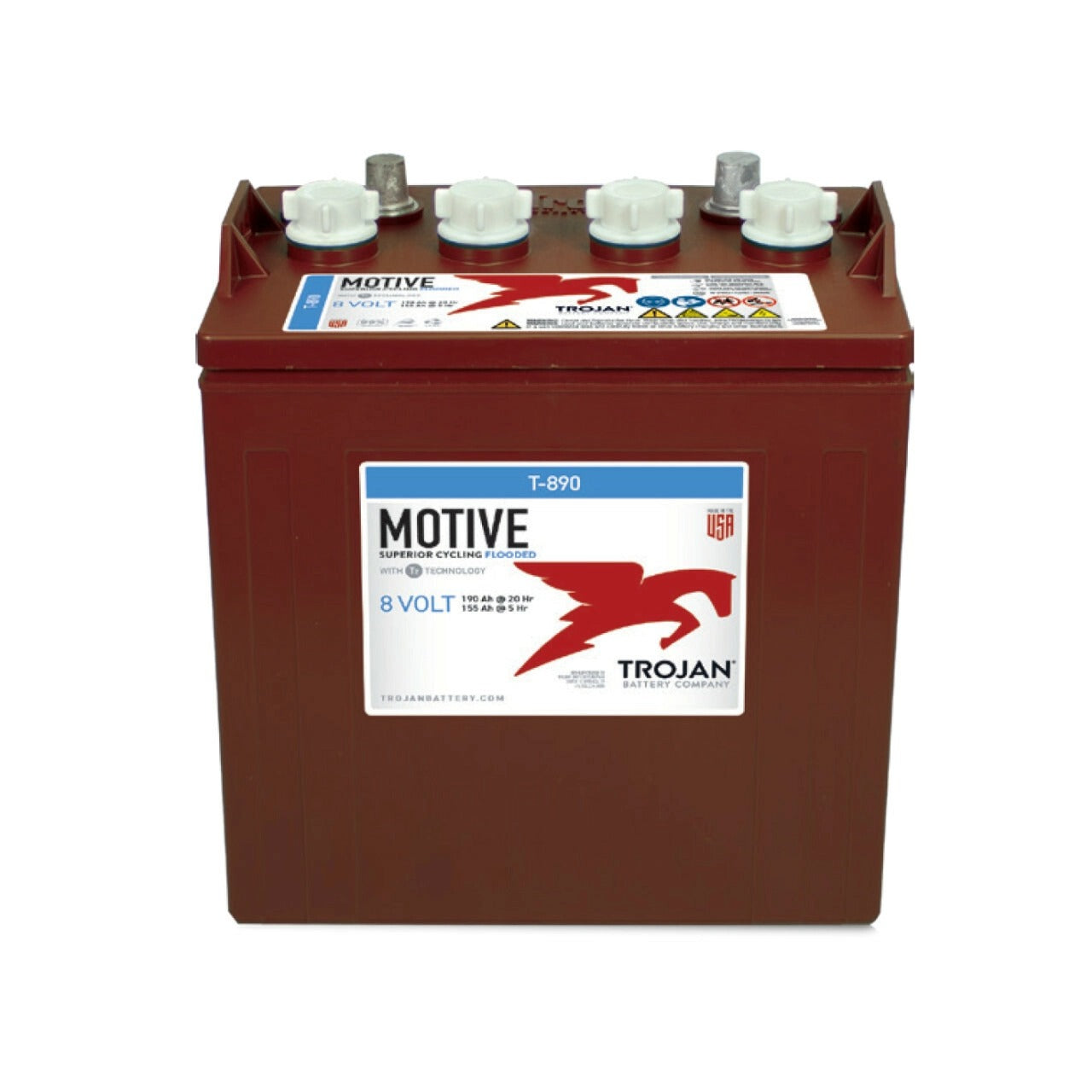 Trojan Battery | T-890｜8V｜190Ah (C20)｜1200 Cycles｜2-4 Weeks Ship Time