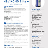 48V KONG ELITE PLUS｜332Ah｜17.0kWh｜LIFEPO4 Power Block｜Lithium Battery Pack｜Currently On Backorder