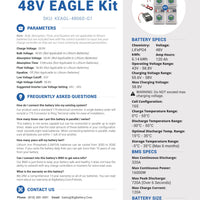 48V EAGL KIT｜120Ah｜6.14kWh｜LIFEPO4 Power Block｜Lithium Battery Pack｜3-8 Weeks Ship Time