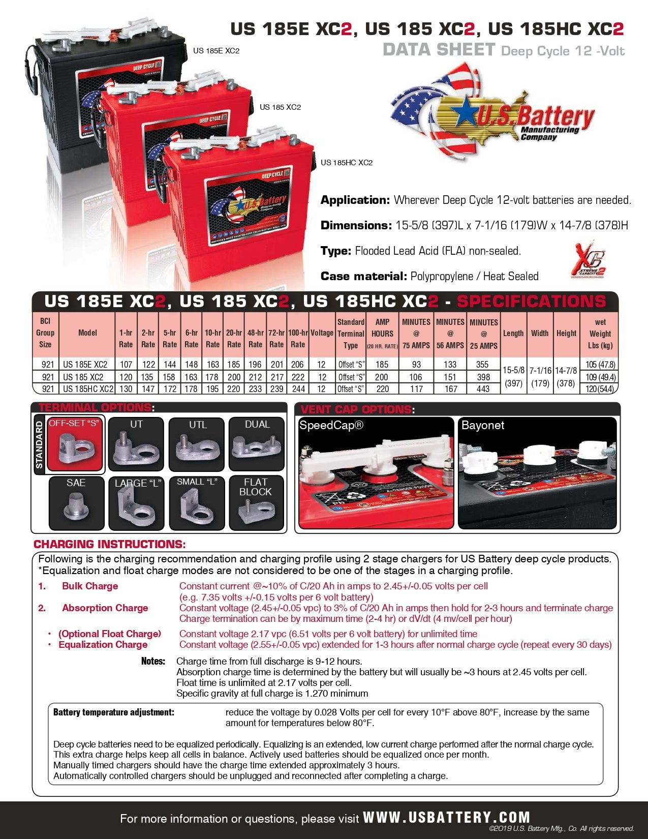 Discover Energy US Battery USB : 921 : 220AH